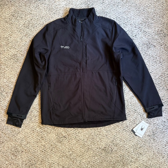 Spyder Men's Black Touring Ski Jacket Truzo Branded Size Large - Picture 1 of 14